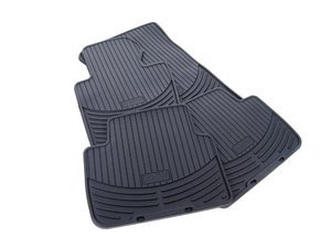 Genuine BMW Front And Rear All Weather Rubber Floor Mat Set - Black - E46 325xi 330xi