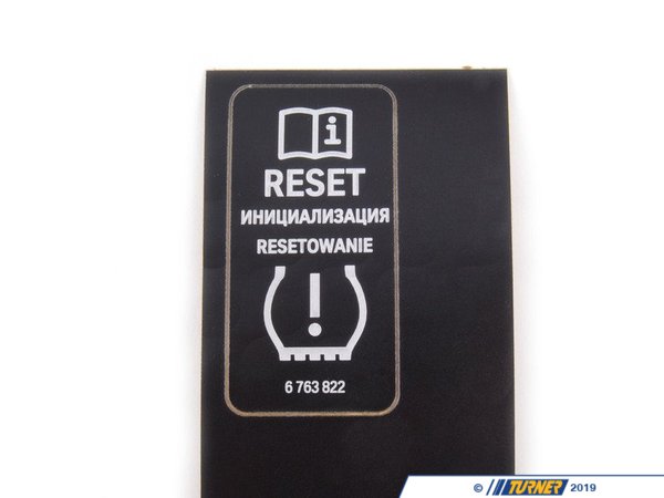 Genuine MINI Reset Tire Preassure Label - (NO LONGER AVAILABLE) 71246763822