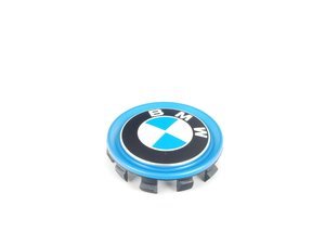 Genuine BMW Wheel Center Cap With Blue Ring - i3, i8