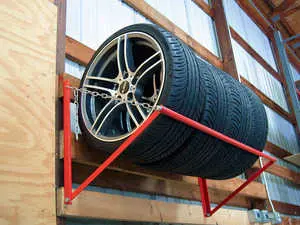 Adjustable Wall-Mounted Wheel & Tire Rack