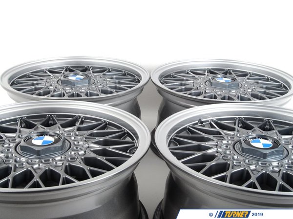 Genuine BMW E30 Nogaro Silver 15" Euro Basketweave Style 5 Wheel Set (NO LONGER AVAILABLE) 36112226898KT
