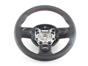 Genuine MINI JCW GP2 Leather Steering Wheel - Red Stitching