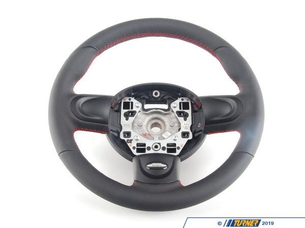 Genuine MINI Genuine MINI JCW GP2 Leather Steering Wheel - Red Stitching 32306858010