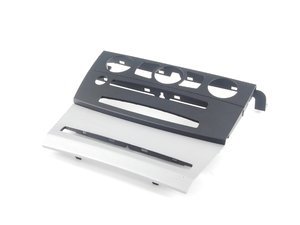 Genuine BMW Cover, Dashboard, Alu, Center Schwarz - 51456951039,E60 M5