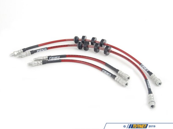 ECS ECS Tuning Exact-Fit Stainless Steel Brake Lines (Full Kit) - E60 E63 E64 e60/63/6434