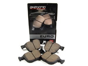 Akebono Rear Euro Ceramic Brake Pad Set -- E60 E63 E65 E66 E70 E71 E90 E92 E93 F01 F15 F16