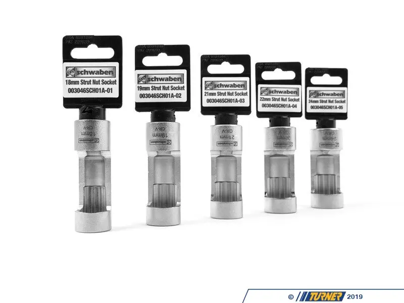 003046SCHKT - 5 Piece Strut Nut Socket Kit | Turner Motorsport