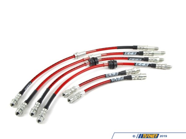 ECS ECS Tuning Exact-Fit Stainless Steel Brake Lines (Full Kit) - E36 Non-M (12/1997+) E3634-2