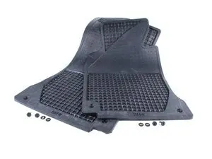 Genuine BMW Front All Weather Rubber Floor Mat Set - Black - E39