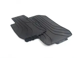 Genuine BMW Front All Weather Floor Mats - Black - E90, E91, E92, E93