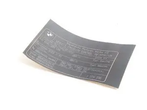 Genuine BMW Label 
