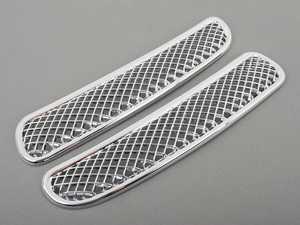 Windshield Cowl Cover Grille Set - Chrome