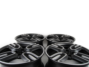 R136 MINI JCW GP2 Wheel 17" (4x100) - Black Matte Gloss Turned - Set Of Four