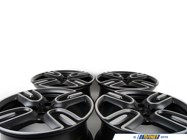 Genuine MINI R136 MINI JCW GP2 Wheel 17" (4x100) - Black Matte Gloss Turned - Set Of Four 36116856220KT