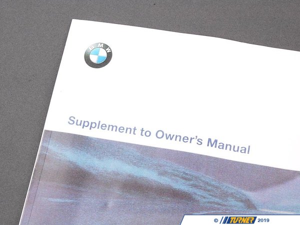 Genuine BMW Suppl. Owner's Handbook Us-English - E36 01419791257
