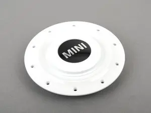 Genuine MINI Hub Cap, White - 36131512573