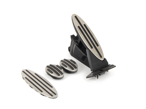 Genuine MINI Stainless Steel Inlay Pedal Kit - MINI R54/55/56/57/58/59/60 F54/55/56/57