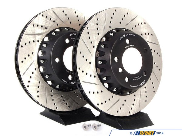ECS E82 135i, E9X BMW Performance ECS 2-Piece Front Brake Rotors - Pair (338x26) 000506ECS01AKT