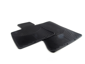 Genuine BMW Front All Weather Rubber Floor Mat Set - Black - E70 E71
