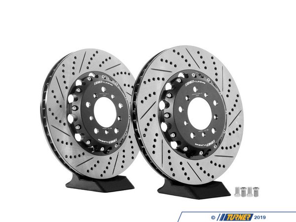 ECS E46 M3 ZCP/CSL, E85 Z4 M ECS 2-Piece Front Brake Rotors - Pair (345x28) 000505ECS02KT