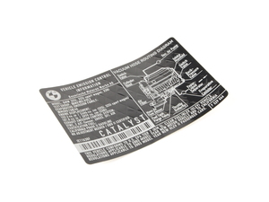 Genuine BMW Label "Exhaust Emission" - 71227529446 - E46
