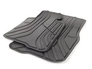 Genuine BMW Base Line Rubber Floor Mats - Front - F82 F83 F32 F33 F36 RWD