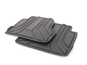 Genuine BMW Basic Line Rubber Floor Mat Set - Rear - F32 F82