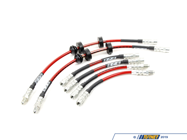 ECS ECS Tuning Exact-Fit Stainless Steel Brake Lines (Full Kit) - E32, E34, E28 Non-M 002570ECSKT
