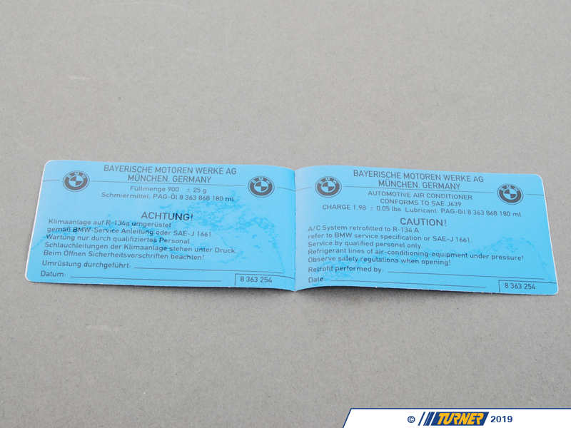 64508363254 - Genuine BMW Label 