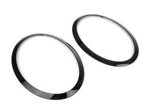 MINI F56 Headlight Trim Rings Jet Black - Pair