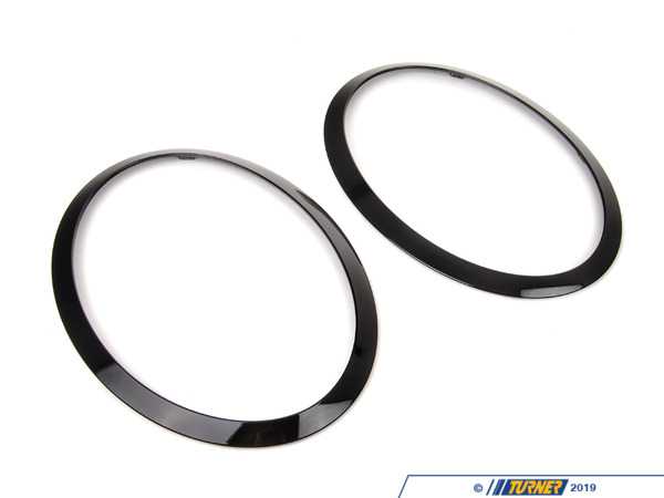 Genuine MINI MINI F56 Headlight Trim Rings Jet Black - Pair 51137449209KT