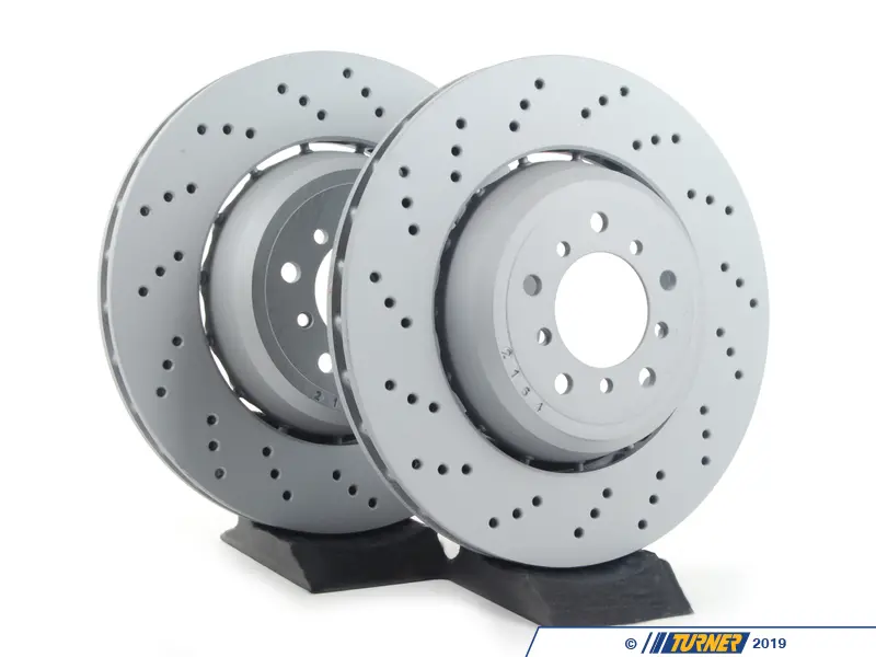 34112283802KT - Zimmermann Front Cross Drilled Brake Rotor Pair