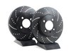 EBC Front Cross Drilled & Slotted Brake Rotors - Pair (260x22) GD134 View 1