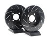 EBC Front Cross Drilled & Slotted Brake Rotors - Pair (260x22) GD134 View 2