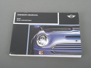 Genuine MINI Owner's Manual For R52 - 01410014845