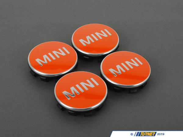 Genuine MINI Genuine MINI Wheel Center Cap Orange - Set Of Four - F56 F55 F54 F56 F60 36132354149