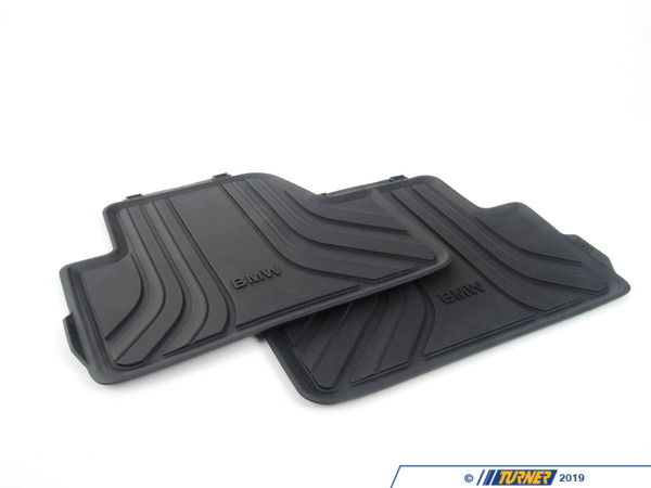 Genuine BMW Genuine BMW Basic Line Rear Rubber Floor Mat Set, F33, F83 51472350421