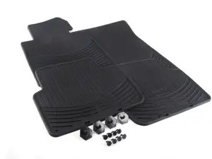 Genuine BMW All Weather Rubber Floor Mat Set - Black - E46 323i 323Ci 325i 325Ci 328i 328Ci 330i 330Ci M3