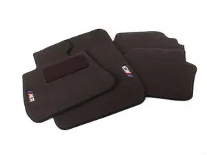 Genuine BMW ///M3 Carpeted Floor Mats - Black - E92 M3