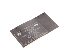 Genuine MINI Label, Coolant 415+/-10G - 64506916084 - (NO LONGER AVAILABLE)