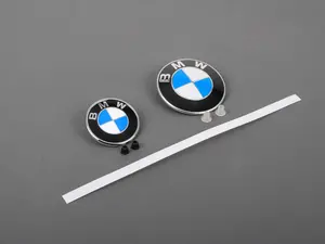 Genuine BMW Emblem/Roundel  With Grommets - Front And Rear - E46 323Ci 325Ci 328Ci 330Ci M3