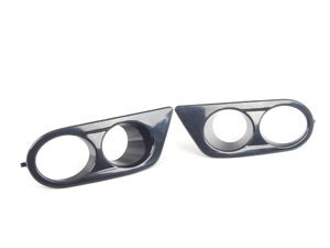 E46 Fog Light Inserts - gloss black
