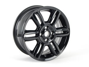 Genuine MINI Light Alloy Rim, Black 61/2Jx16 Et:48 - 36116856969