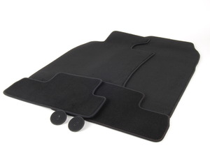 Genuine MINI Sidewalk Floor Mats Full Set Black / Brown Stitched Set
