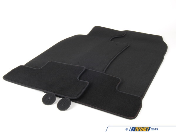 Genuine MINI Genuine MINI Sidewalk Floor Mats Full Set Black / Brown Stitched Set 51479126109