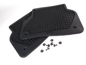 Genuine BMW Rear All Weather Rubber Floor Mat Set - Black - E39