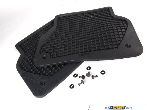 Genuine BMW Genuine BMW Rear All Weather Rubber Floor Mat Set - Black - E39 82559405044
