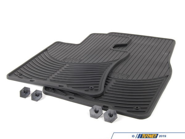Genuine BMW Genuine BMW Black Rubber Floor Mat Set - Front - E63 82550309447