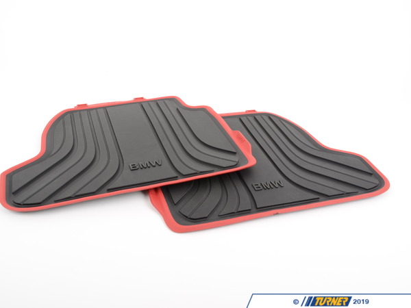 Genuine BMW Genuine BMW rear Rubber Floor Mats - Black - F22 F87 51472297427