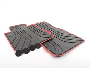 Genuine BMW Front Rubber Floor Mats - Black - F22, F23, F87